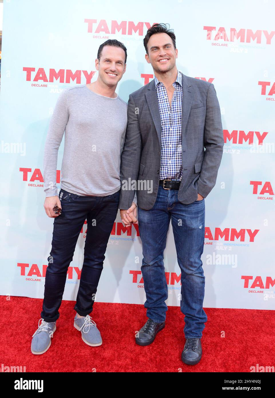 Cheyenne Jackson attending the premiere of "Tammy" in Los Angeles