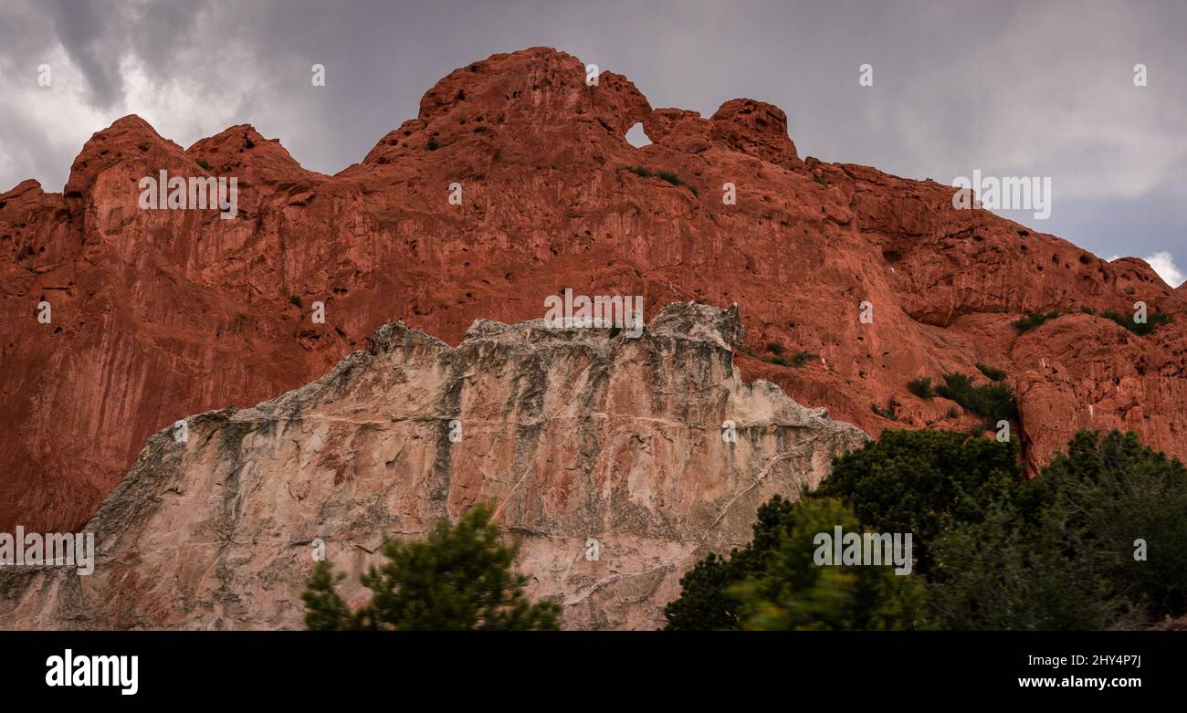 Kissing Camels formation in the Garden of the Gods in Colorado Springs 