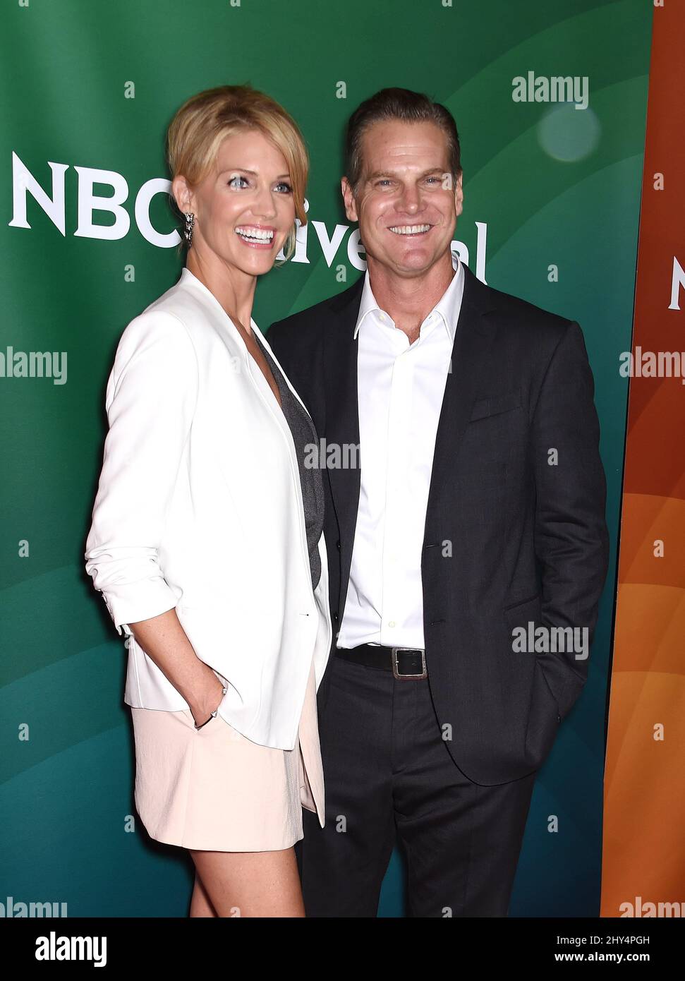 Tricia Helfer and Brian Van Holt attending the NBCUniversal Summer TCA