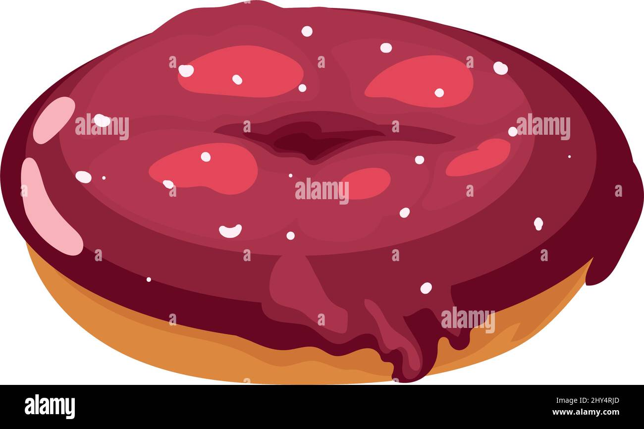pink glazed donut Stock Vector Image & Art - Alamy