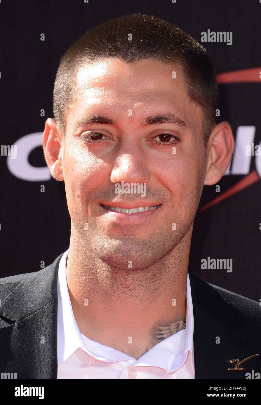 Clint Dempsey arriving at the 2014 ESPYS held at Nokia Theatre, L.A. Live. Stock Photo