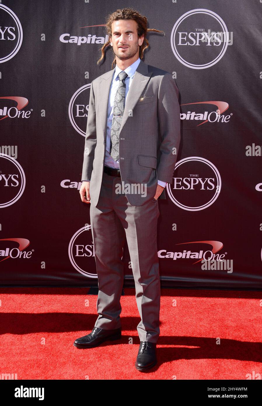 Kyle Beckerman arrives at the 2014 ESPYS Stock Photo