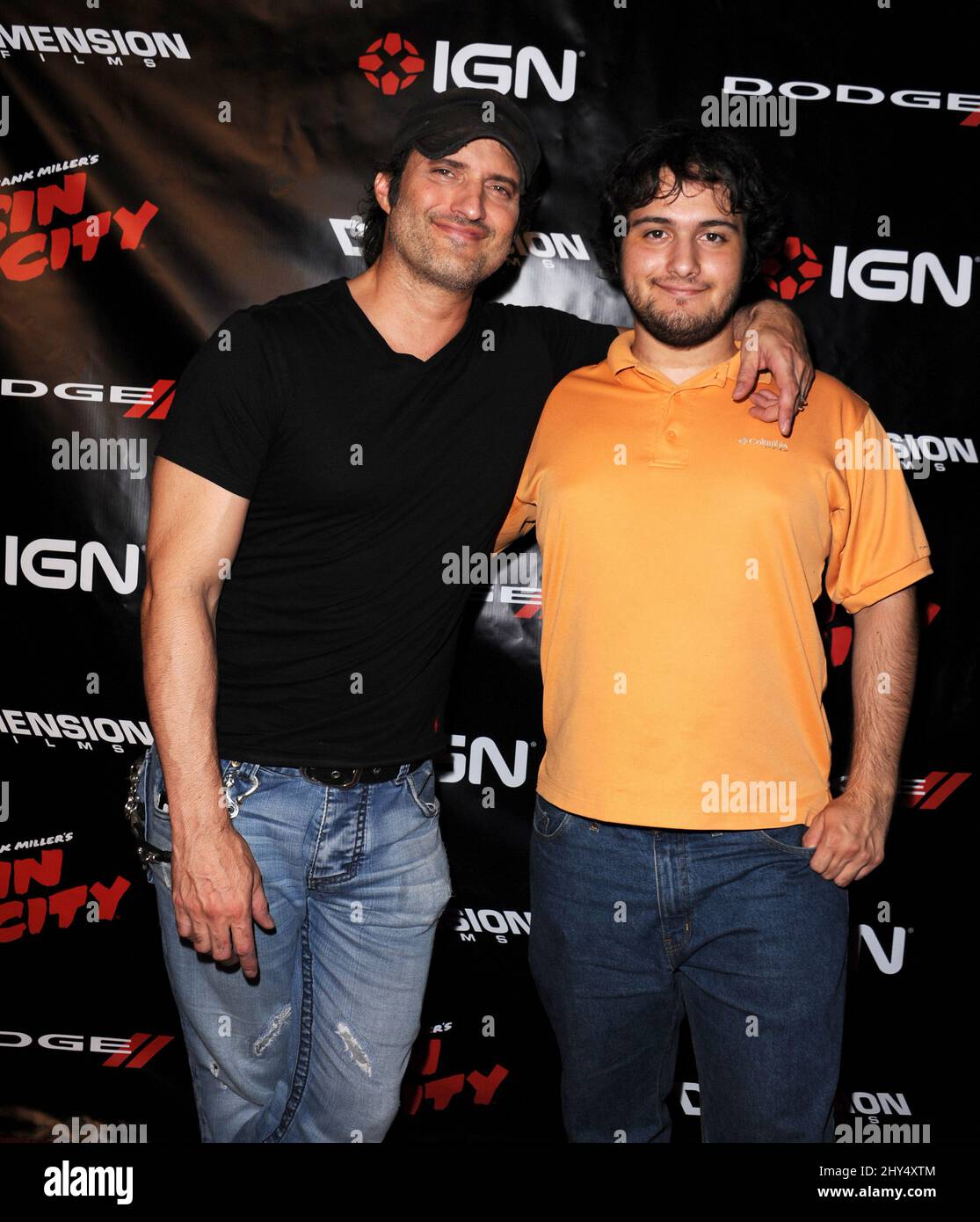 Robert Rodriguez and son attends the "Sin City A Dame to Kill For" ComicCon International