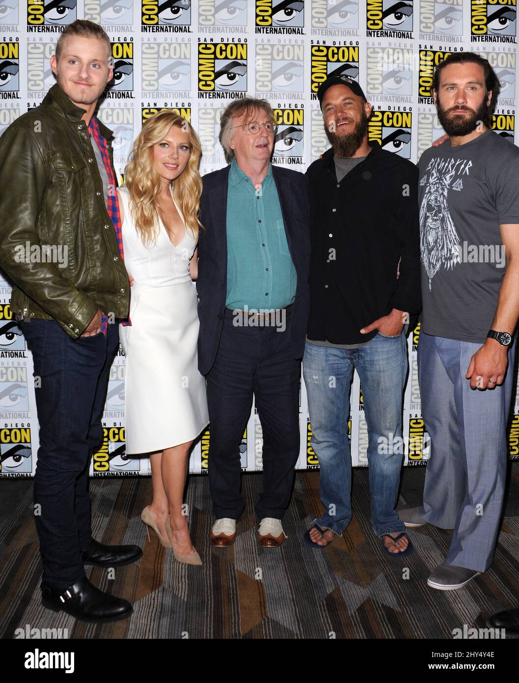 Alexander Ludwig, Katherine Winnick, Michael Hirst, Travis Fimme attending Comic-Con 2014 in San Diego, California. Stock Photo