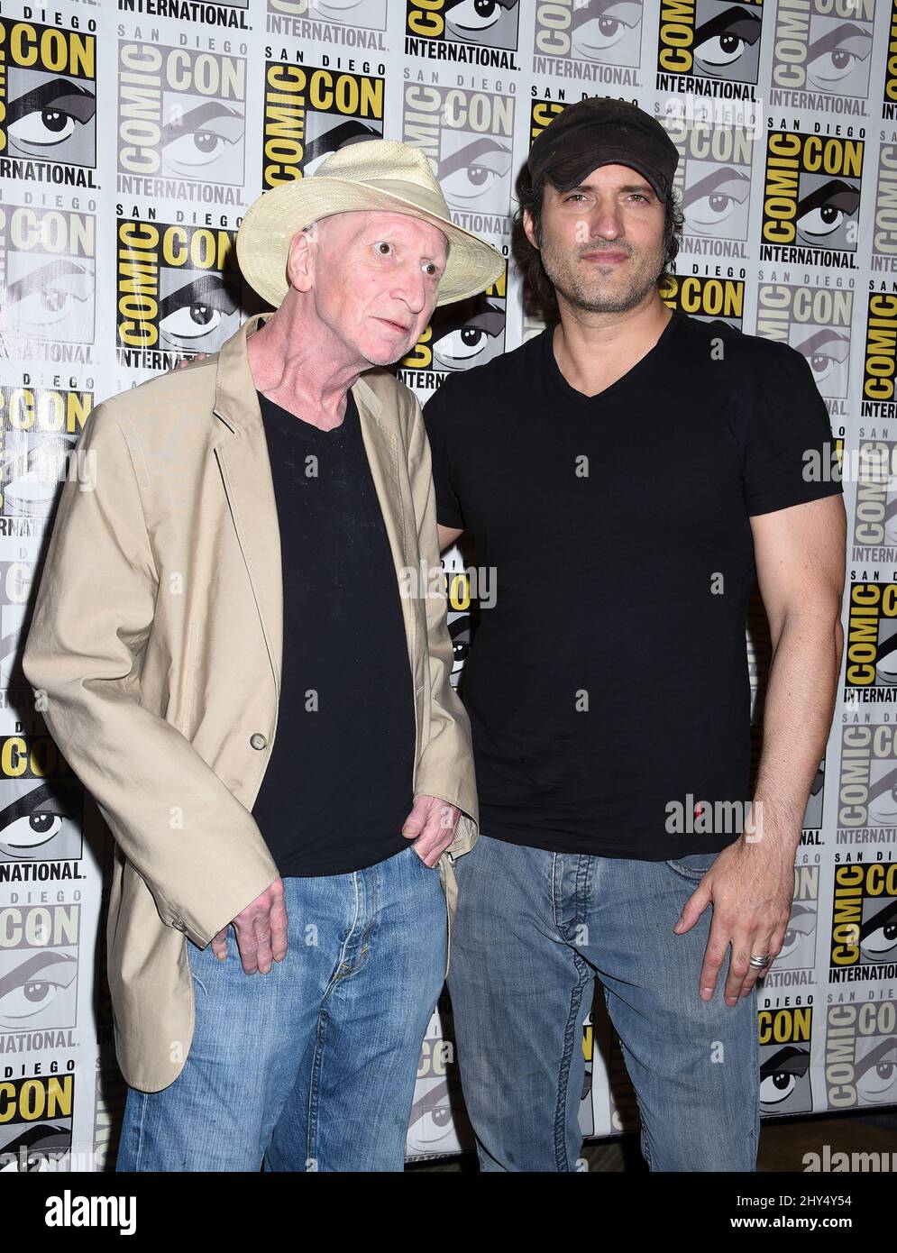 Frank Miller and Robert Rodriguez attending Comic-Con 2014 in San Diego, California. Stock Photo