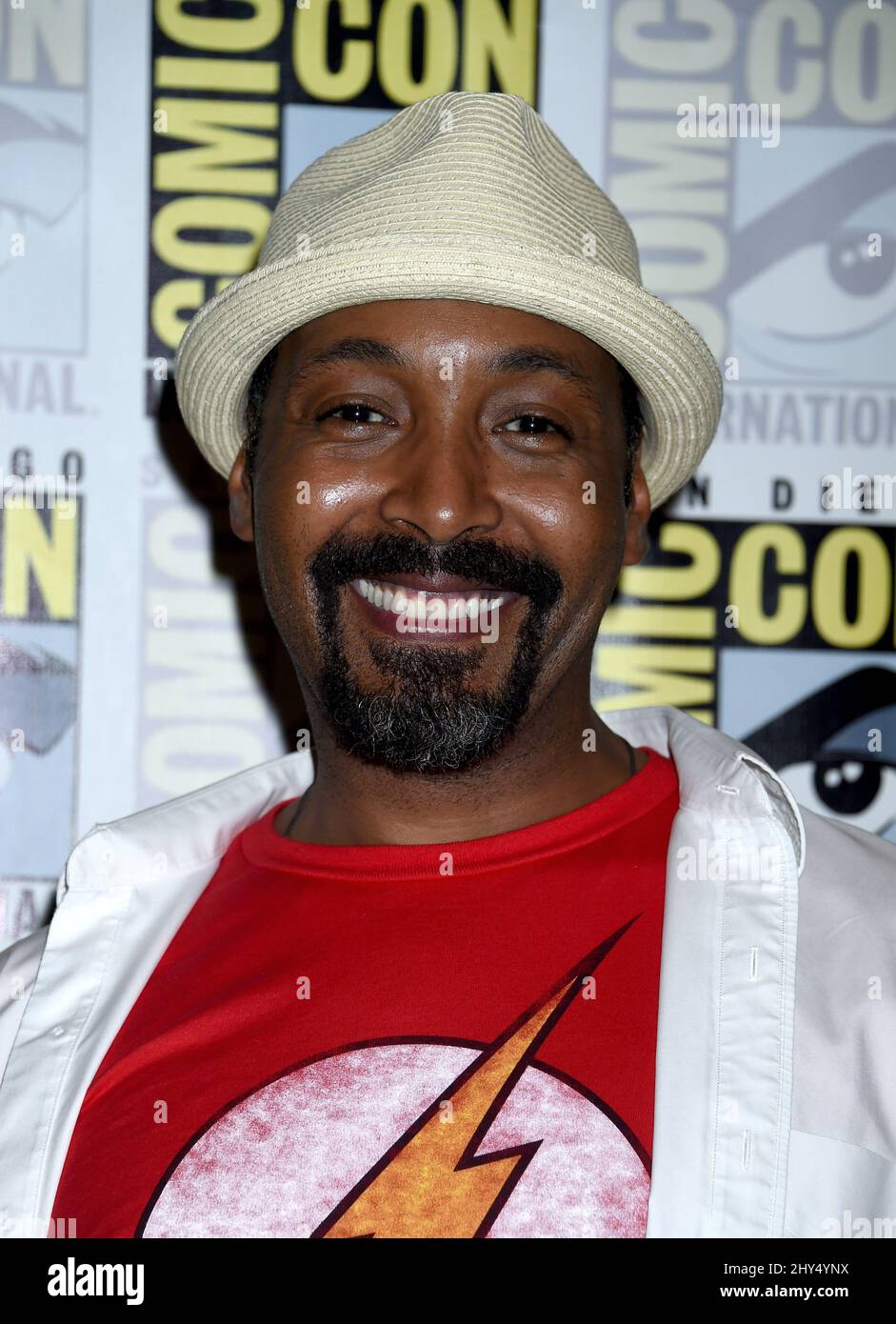Jesse L. Martin attending the CW's "The Flash" photo call at Comic-Con