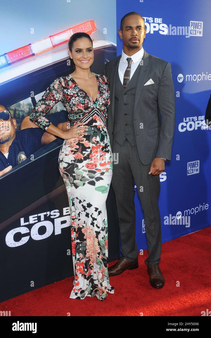 Damon Wayans Jr attending the 'Let's Be Cops' premiere held at the Cinerama Dome in Los Angeles, USA. Stock Photo