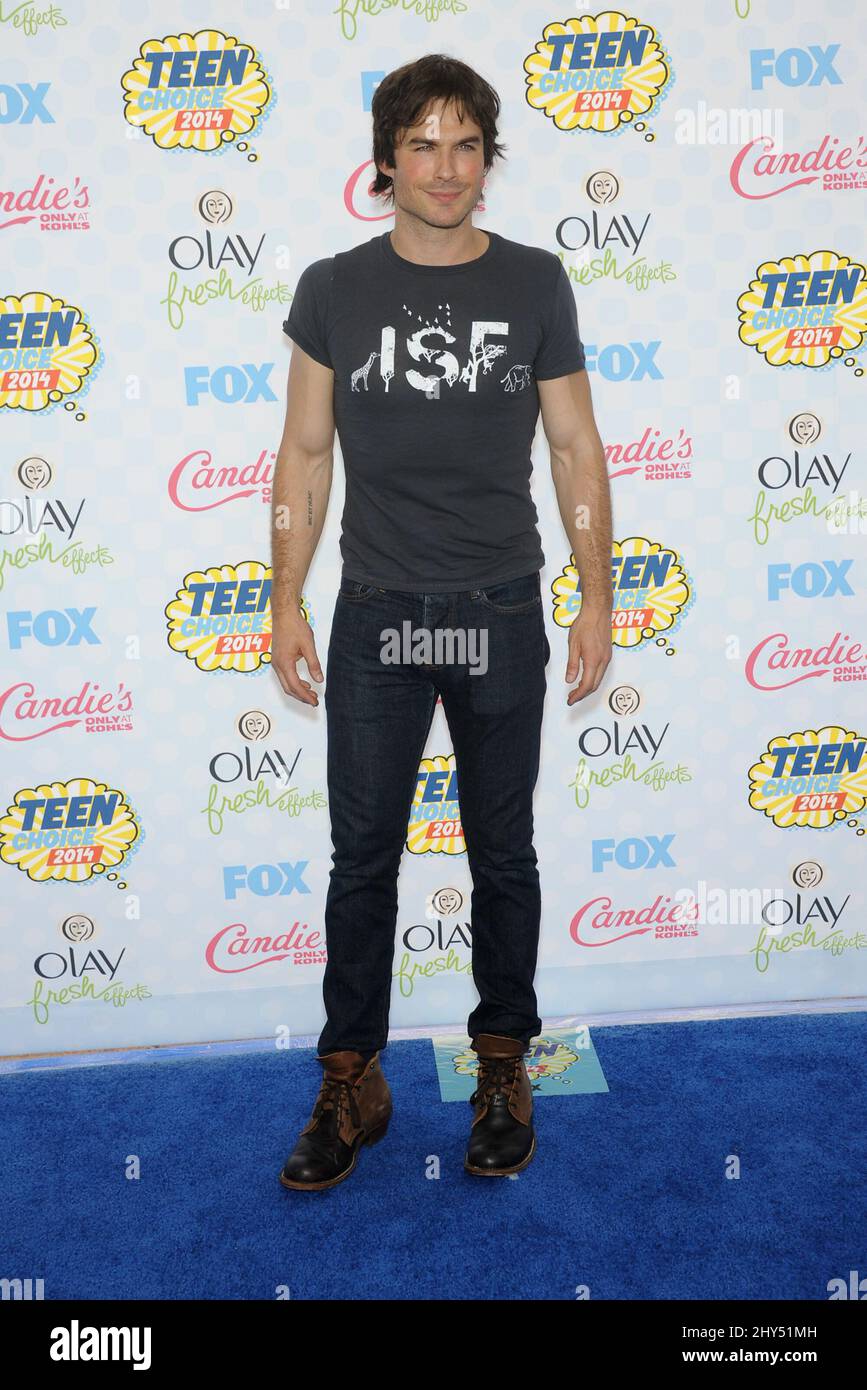 Ian Somerhalder arriving fot the 2014 Teen Choice Awards held at the Shrine Auditorium, Los Angeles. Stock Photo