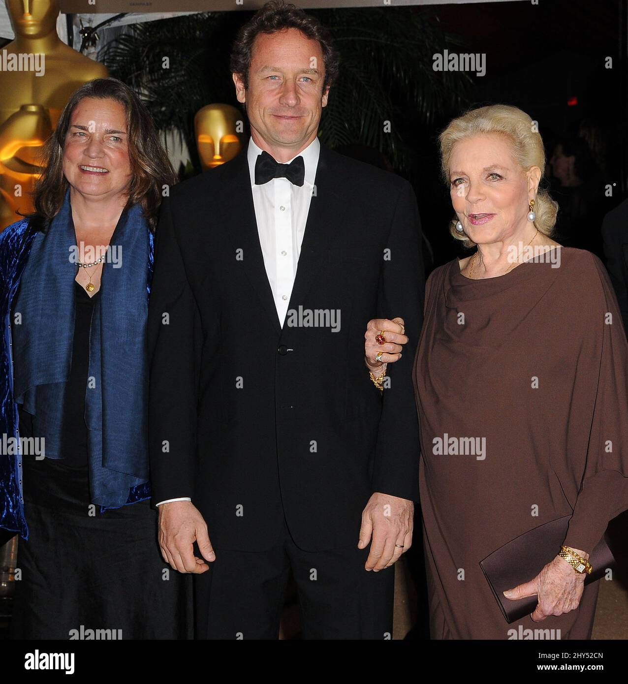 November 14, 2009 Hollywood, Ca. Leslie Bogart, Sam Robards and mother Lauren Bacall Academy of Motion Pictures and Sciences' 2009 Governors Awards Gala held at the Grand Ballroom Benkey/JPegFoto Stock Photo