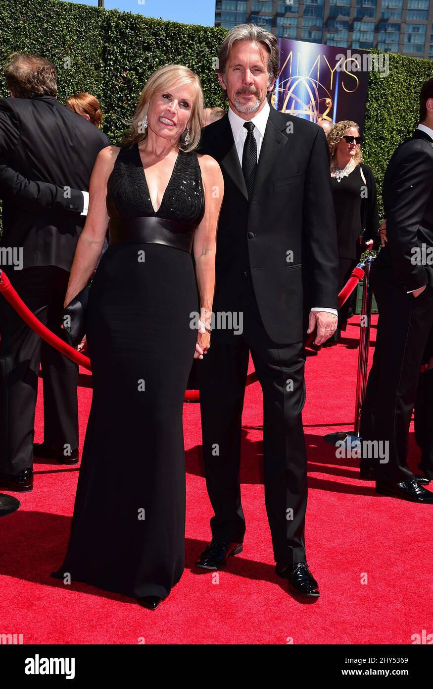 Gary Cole & Teddi Siddall attending 2014 Creative Arts Emmy Awards held at the Nokia Theatre L.A. LIVE in Los Angeles, USA. Stock Photo