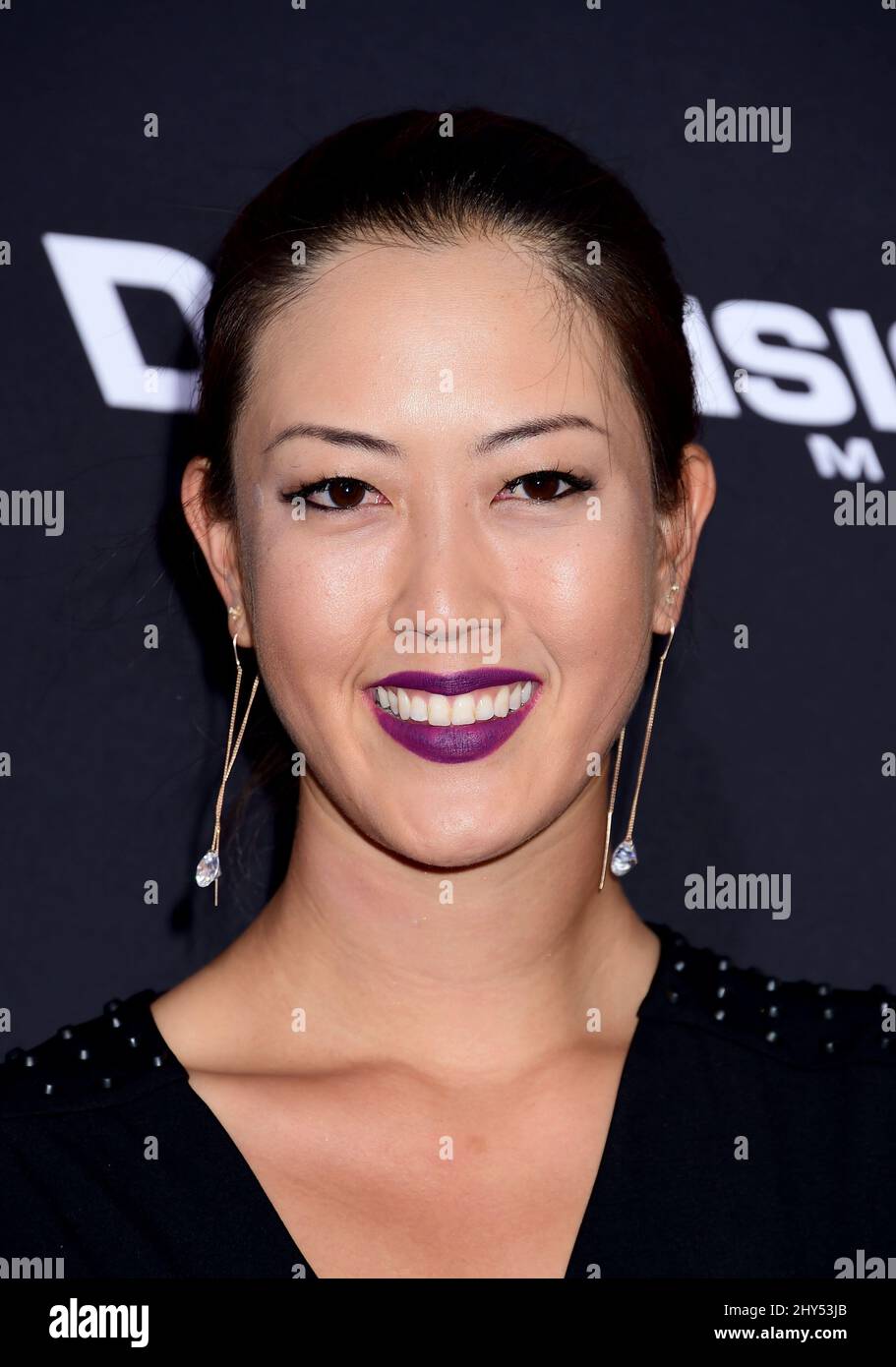 Michelle Wie attending the premiere of 'Sin City: A Dame To Kill For' in Los Angeles Stock Photo