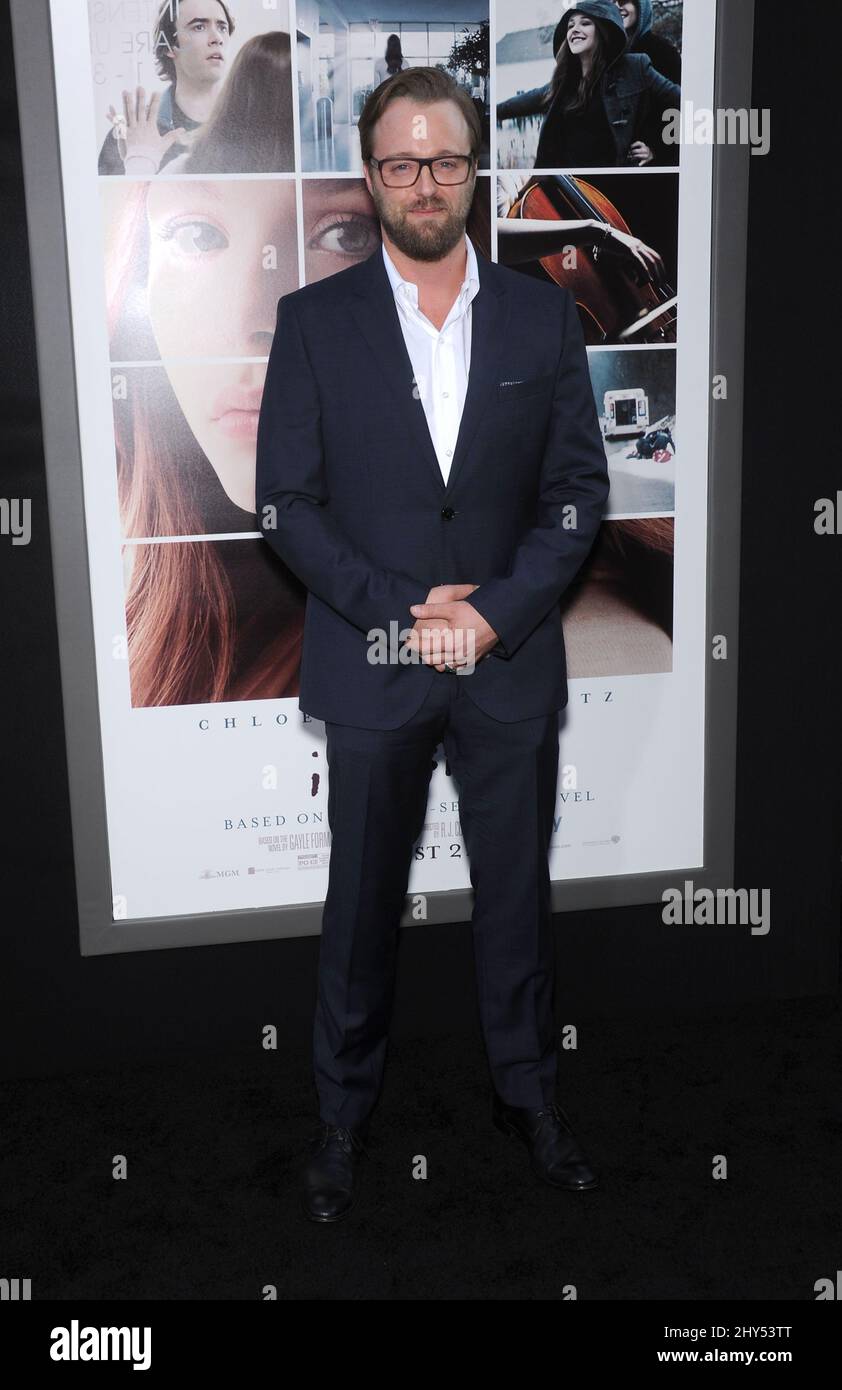 Joshua Leonard arrives at the World Premiere Of 'If I Stay' on Wednesday, Aug. 20, 2014, in Los Angeles. Stock Photo