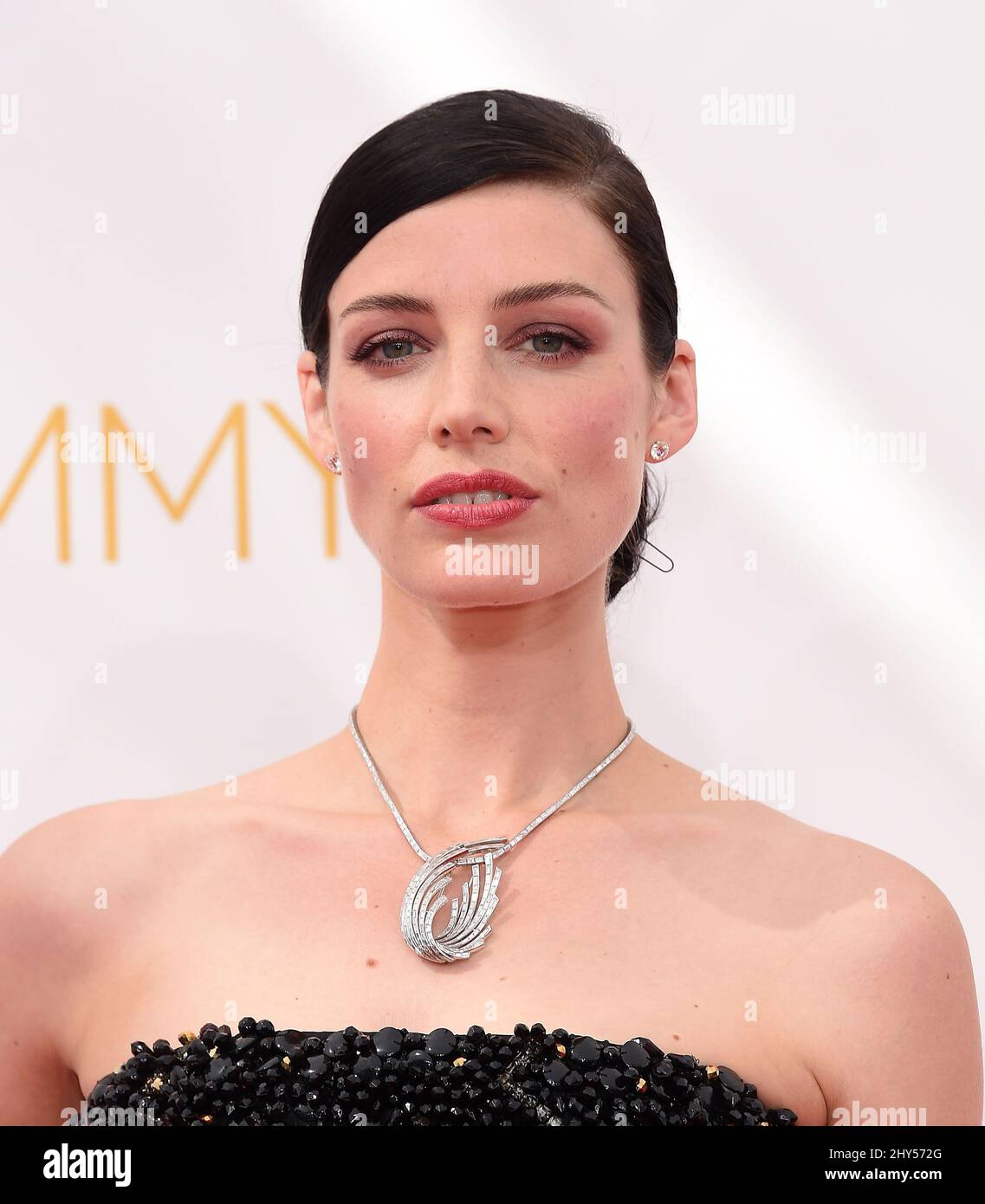 Jessica Pare arriving at the EMMY Awards 2014, Nokia Live, Los Angeles. Stock Photo