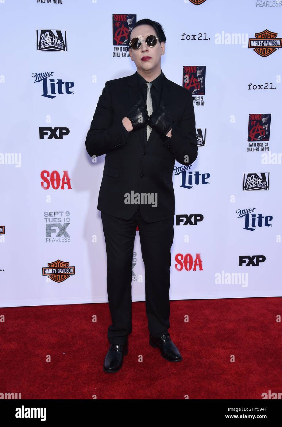 Marilyn Manson attending FX's Sons of Anarchy Premiere held at the TCL ...