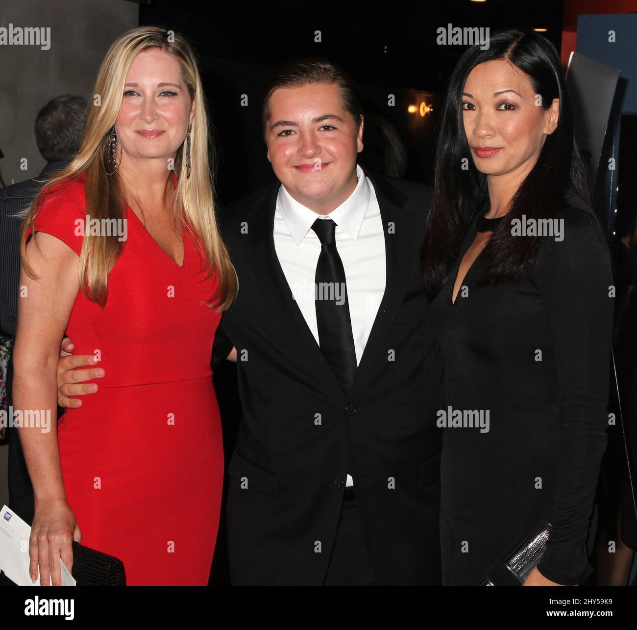 Marcy Gandolfini, Michael Gandolfini and Deborah Lin attending "The Drop" New York Premiere held