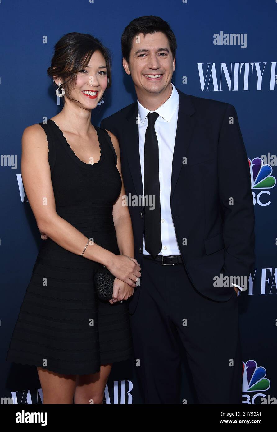 Ken Marino & Erica Oyama attending the NBC Vanity Fair 2014-2015 TV Season Red Carpet Event at the Hyde Sunset Kitchen Stock Photo