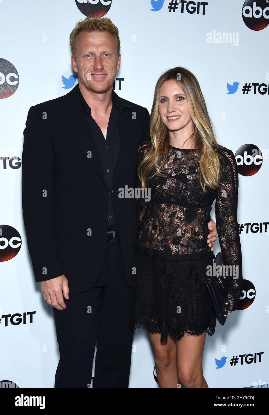 Kevin McKidd & Jane Parker arriving for the TGIT Premiere Event of ABC's Grey's Anatomy, Scandal & How To Get Away With Murder at the Palihouse, Hollywood, Los Angeles, September 20, 2014. Stock Photo