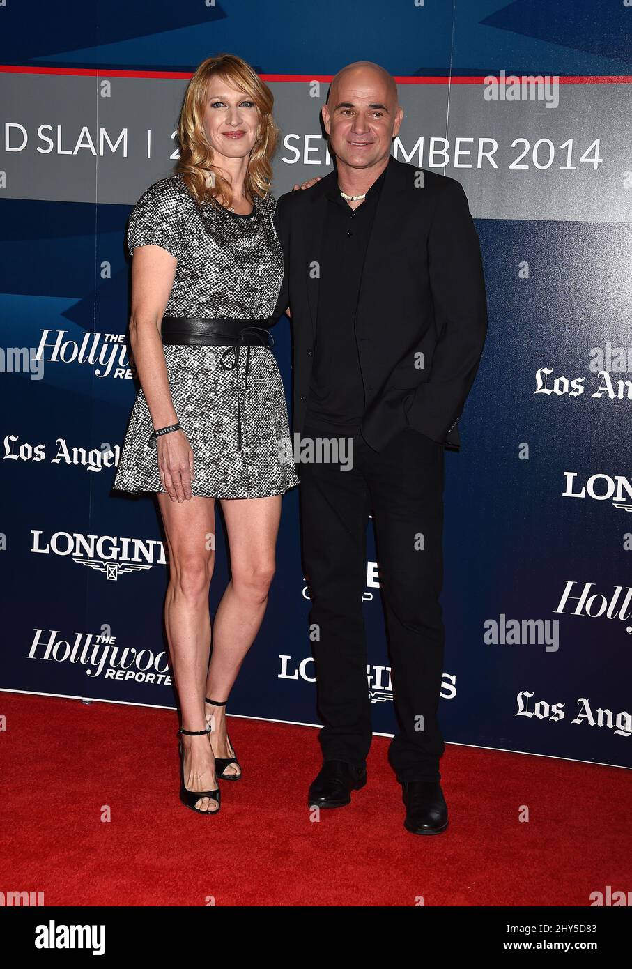 Steffi Graf & Andre Agassi during the Longines Los Angeles Masters Charity Pro-Am held at the Los Angeles Convention Center. Stock Photo