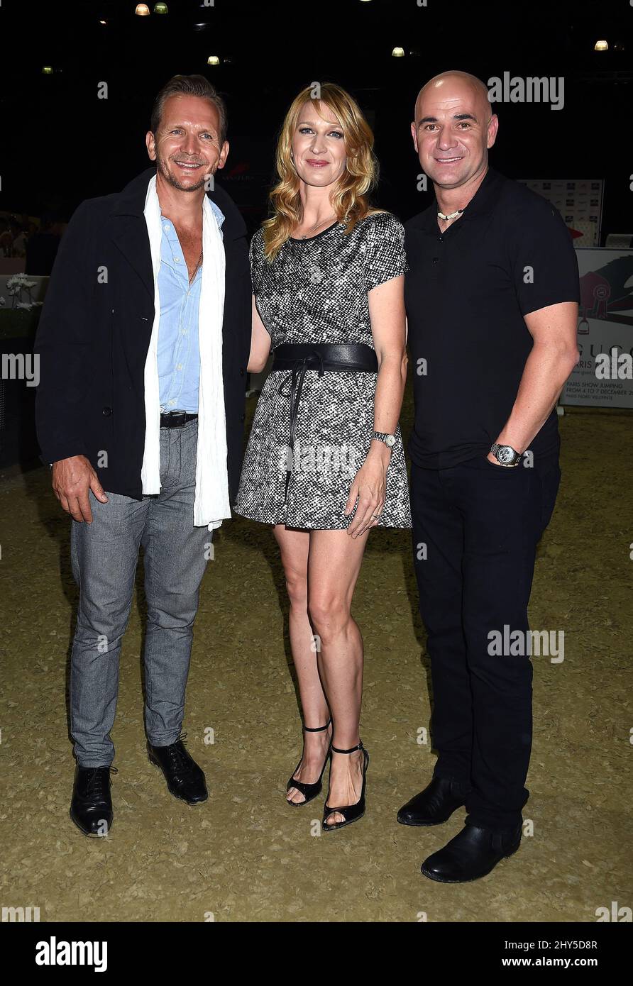 Sebastian Roche Steffi Graf and Andre Agassi during the Longines Los Angeles Masters Charity Pro Am held at the Los Angeles Convention Center Stock Photo Alamy