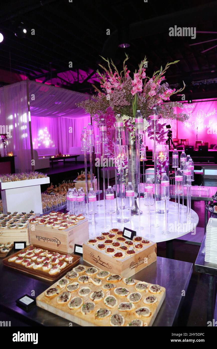 Atmosphere attending the 'Eat.Drink.PartyPink!' Sponsored by Athena Water event, Nashville. Stock Photo
