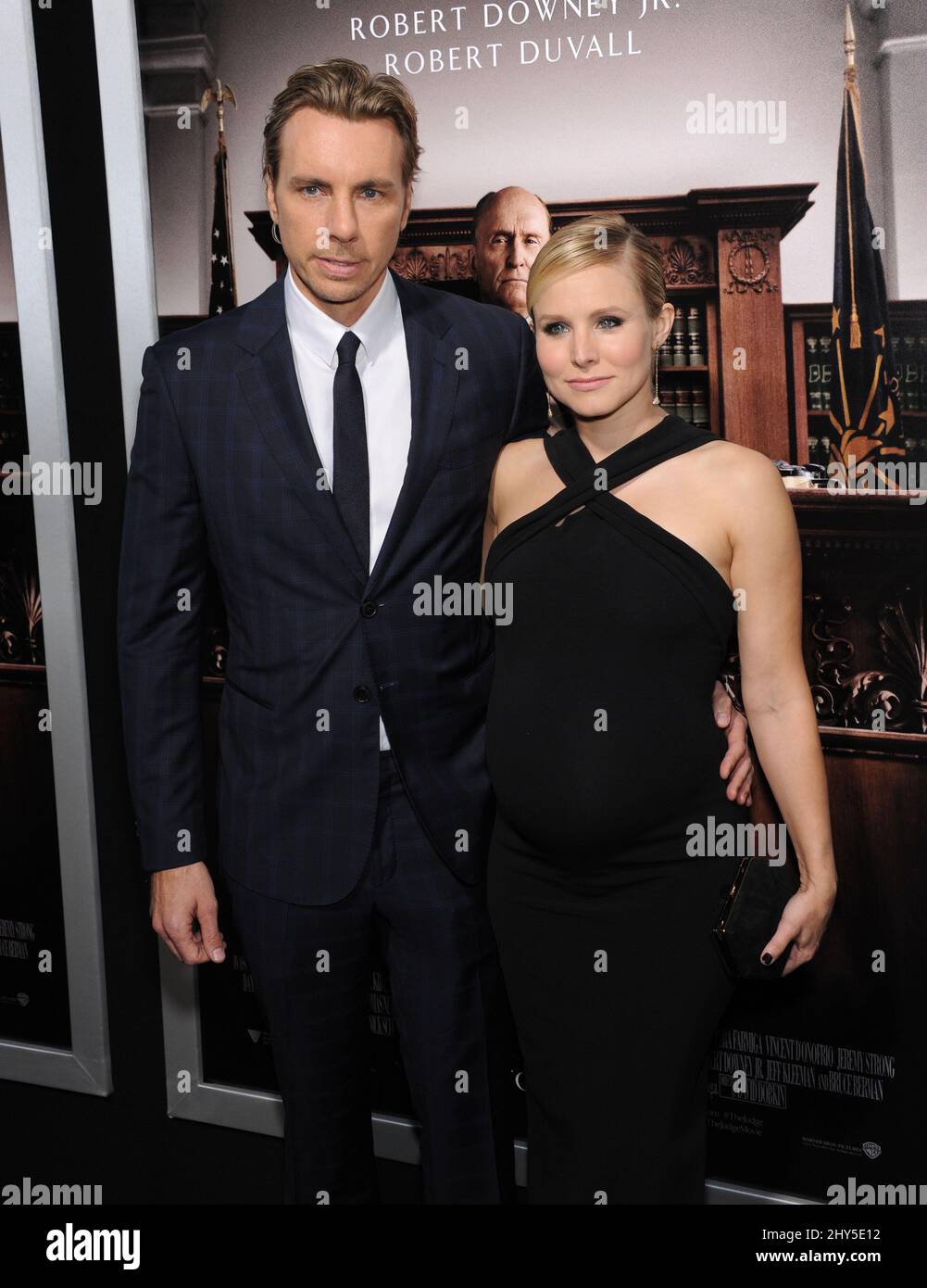 Dax Shepard & Kristen Bell attending 'The Judge' Los Angeles Premiere at the Academy of Motion Pictures, Beverly Hills, CA, October 1, 2014. Stock Photo
