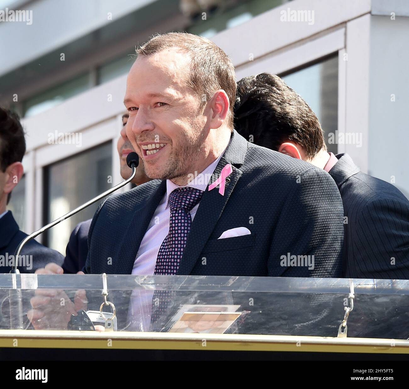 Donnie Wahlberg attending the New Kids on the Block Walk of Fame Star Ceremony on Hollywood Blvd, Hollywood, California. Stock Photo