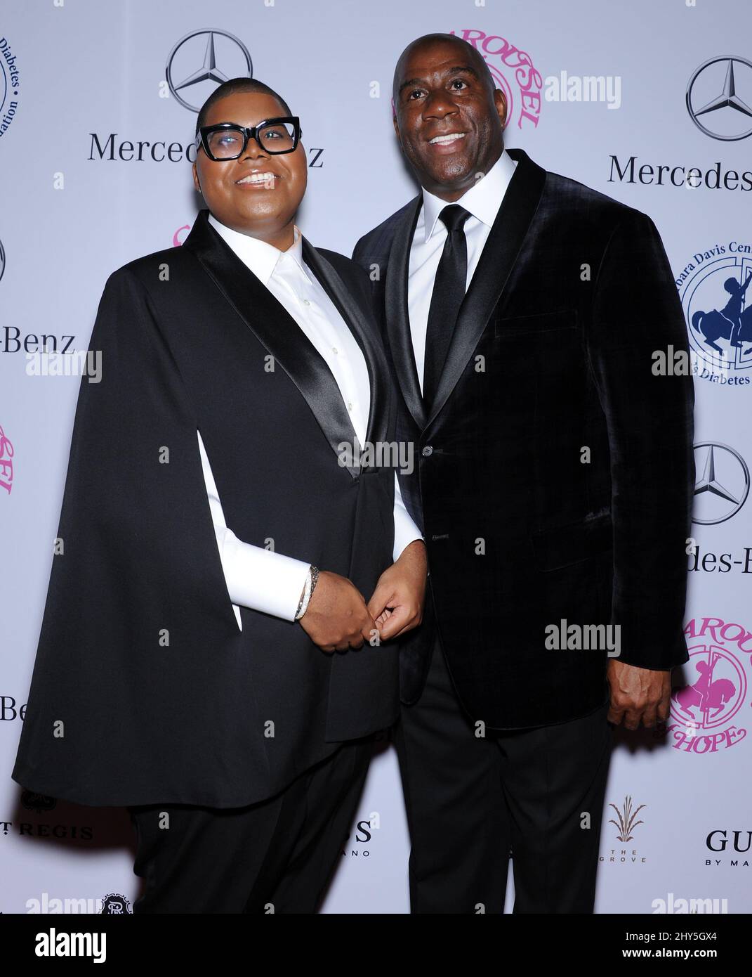 Magic johnson and earvin johnson iii hires stock photography and