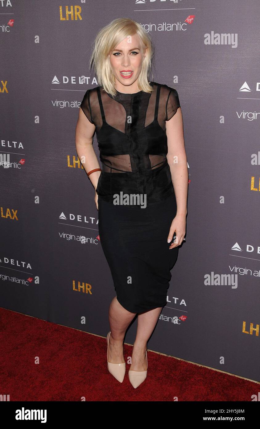 Natasha Bedingfield attending the Delta Airlines and Virgin Atlantic red carpet event, celebrating new direct route between LAX and Heathrow airports, at The London Hotel in Hollywood, California. Stock Photo