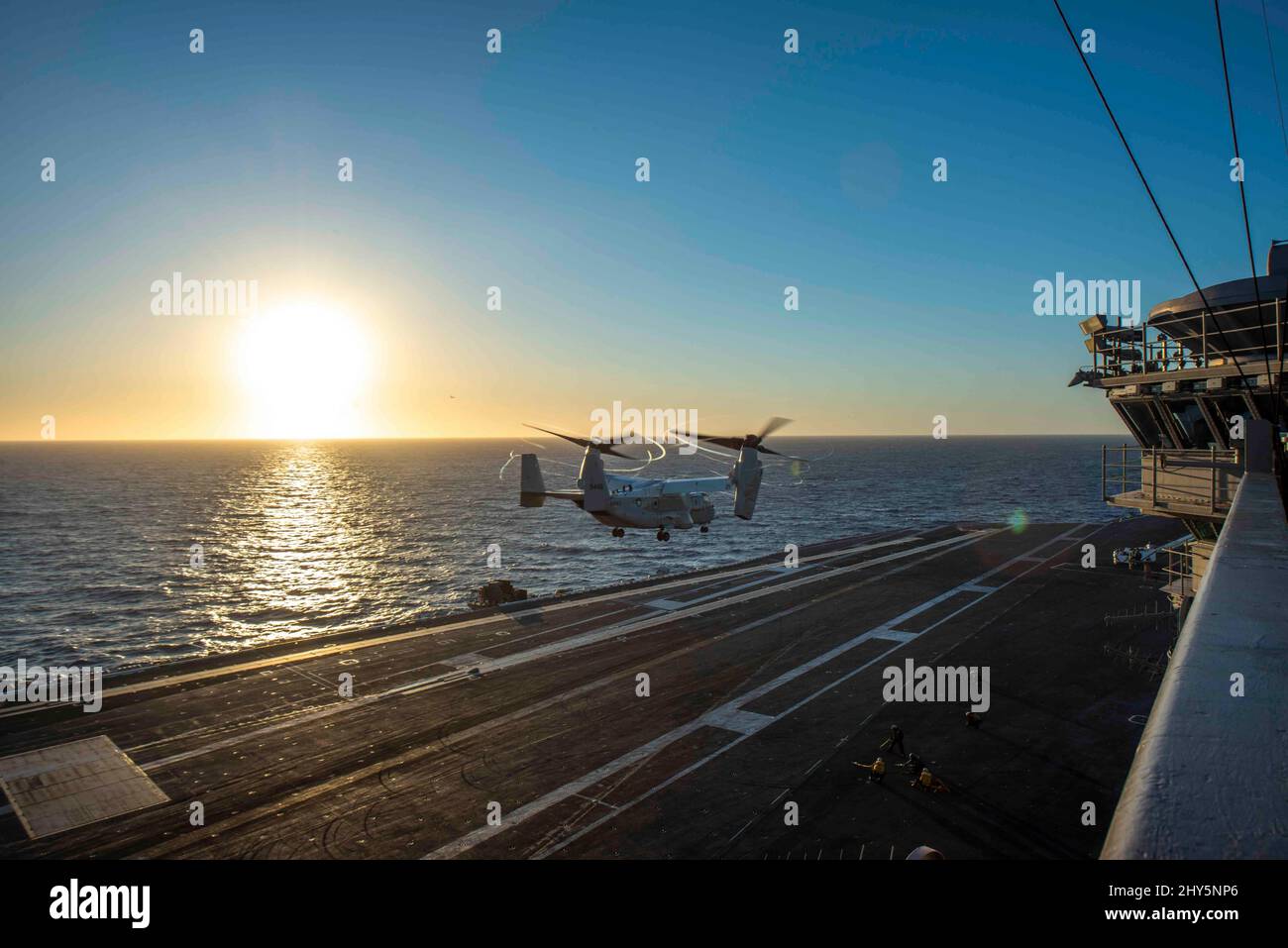 220312-N-MJ302-1137 PACIFIC OCEAN (Mar. 12, 2022) A CMV-22B Osprey ...
