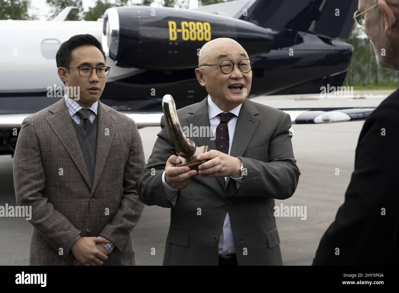 SPACE FORCE, from left Brandy Le, Richard Ouyang, The Chinese