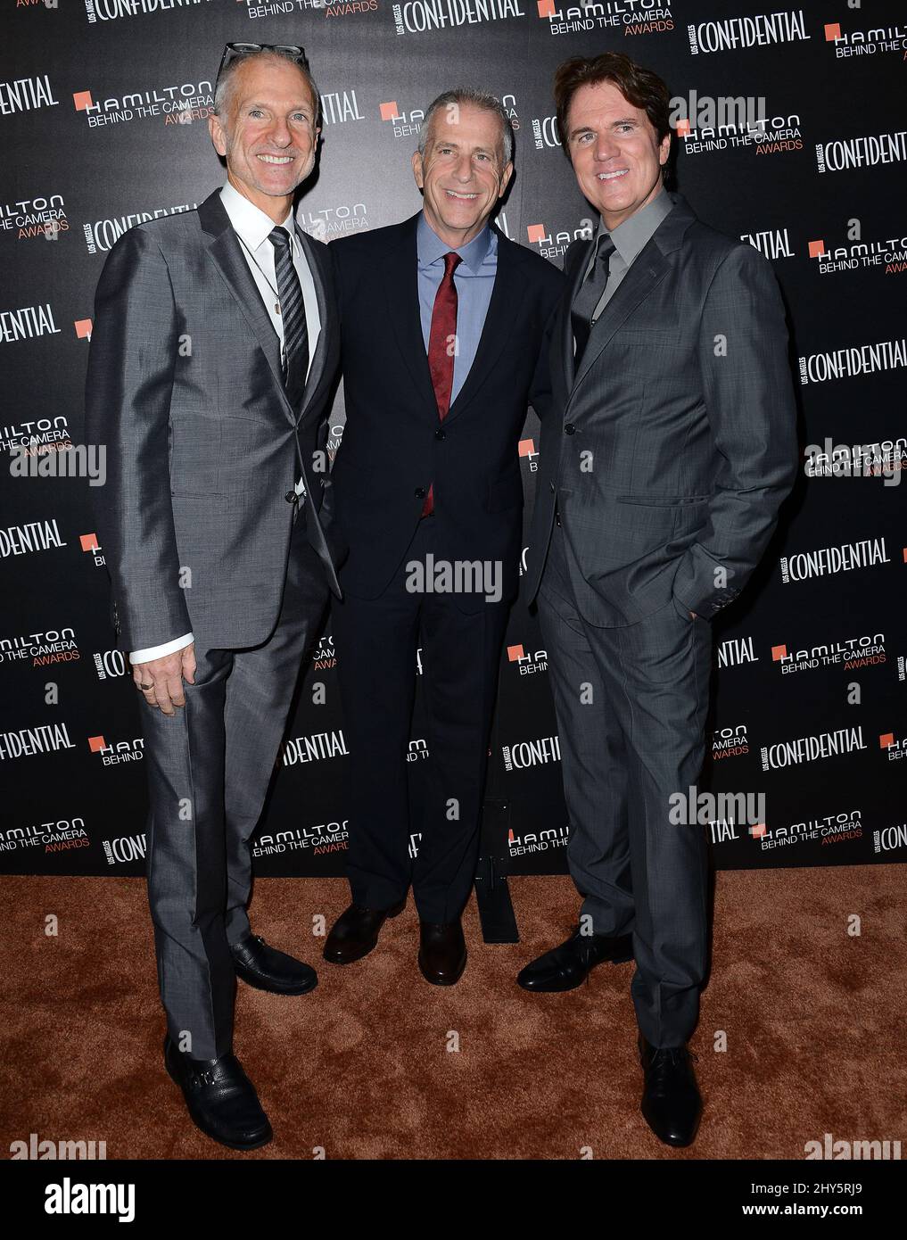 John DeLuca, Marc Platt, Rob Marshall attending the 8th Annual Hamilton Behind The Camera Awards Stock Photo