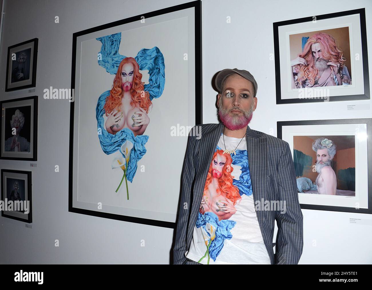 Mathu Andersen attending The Instagram Art Of Mathu Andersen Exhibition Opening Party held at World of Wonder Storefront Gallery Stock Photo