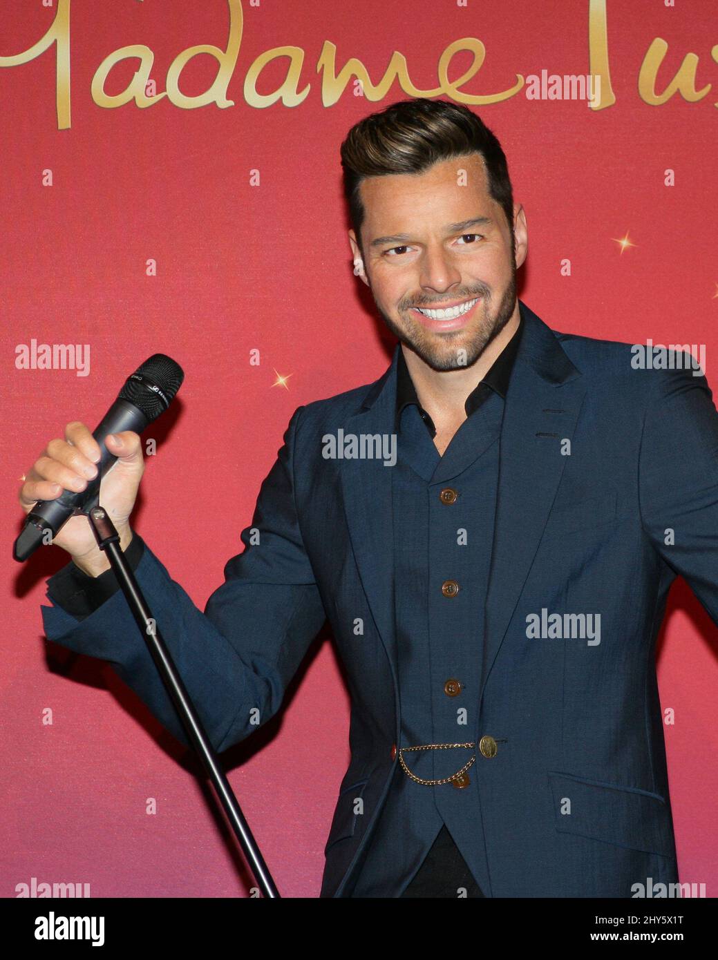Ricky Martin Unveils His Wax Figure at Madame Tussauds Las Vegas Stock Photo