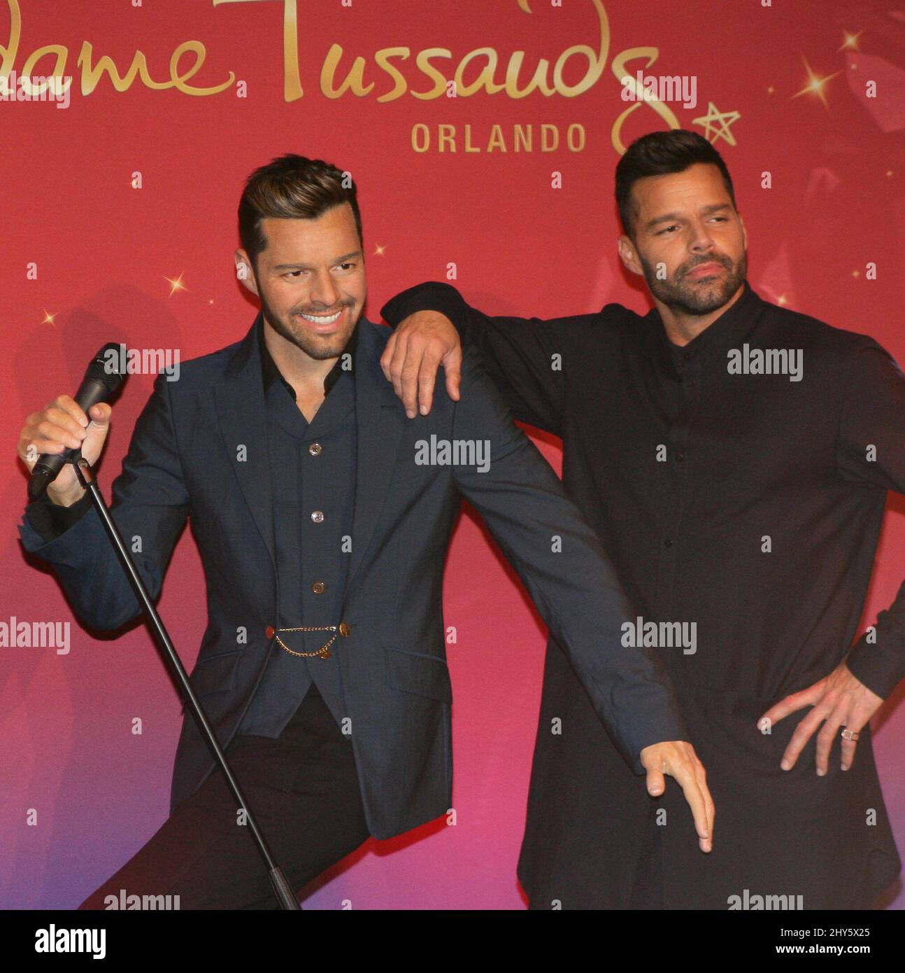 Ricky Martin Unveils His Wax Figure at Madame Tussauds Las Vegas Stock Photo