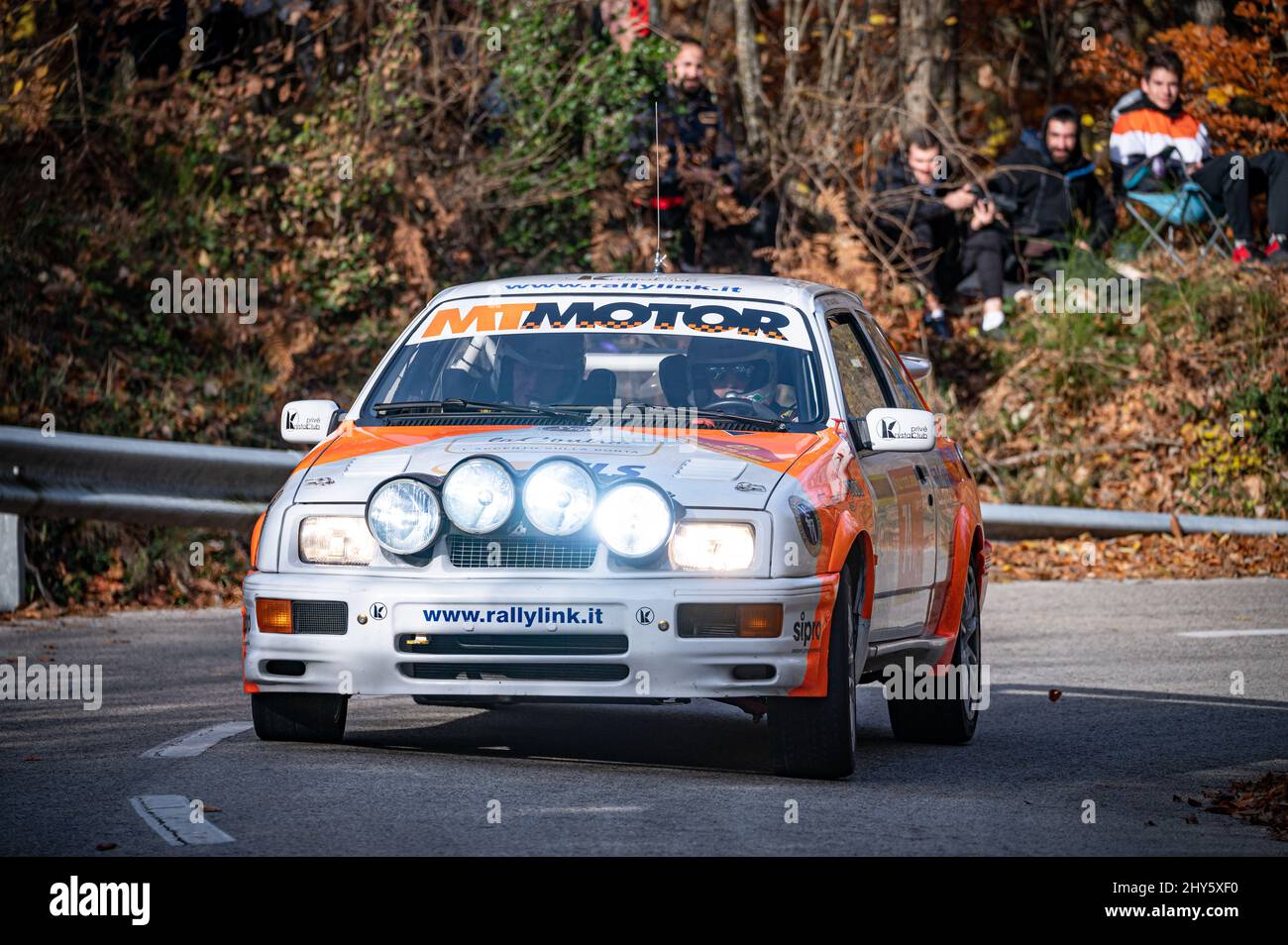 Ford Sierra RS Cosworth at the 69th edition of the Costa Brava rally in San Hilario Sacalm, Spain Stock Photo