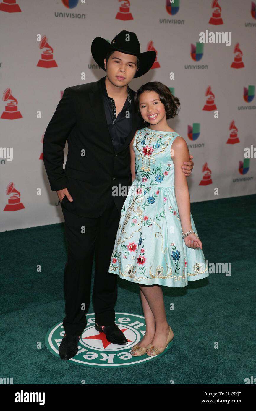 Leonardo Aguilar, Angela Aguilar attending the 15th Annual LATIN GRAMMY  Awards held at MGM Grand Garden Arena in Las Vegas, USA Stock Photo - Alamy