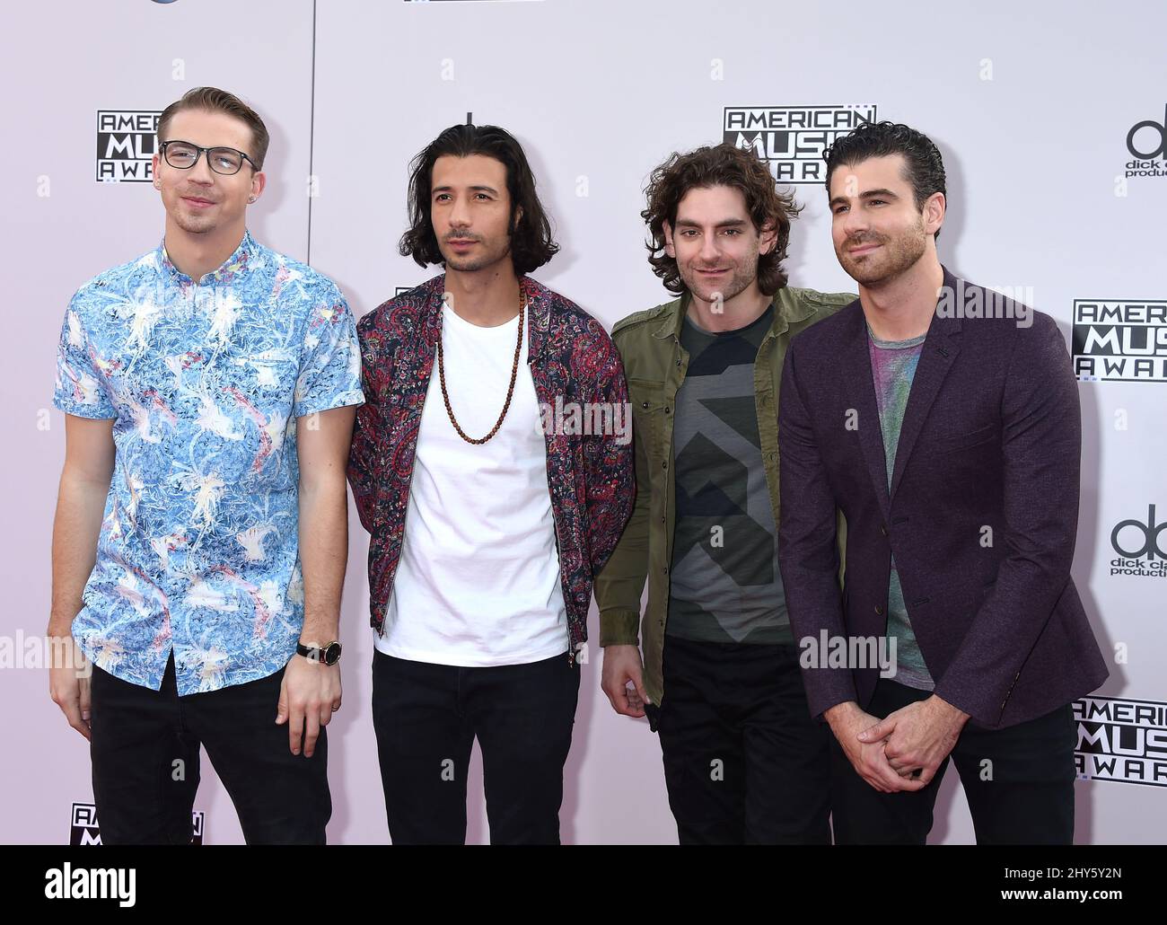 Magic! attending the American Music Awards 2014 at the Nokia Theatre Stock Photo