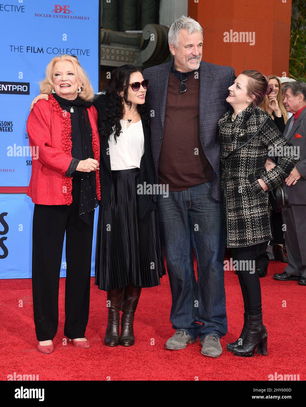 Gena Rowlands, Alexandra Cassavetes, Nick Cassavetes and Xan Cassavetes at the Gena Rowlands Handprint and Footprint Ceremony at the TCL Chinese Theatre IMAX forecourt in Los Angeles, USA. Stock Photo