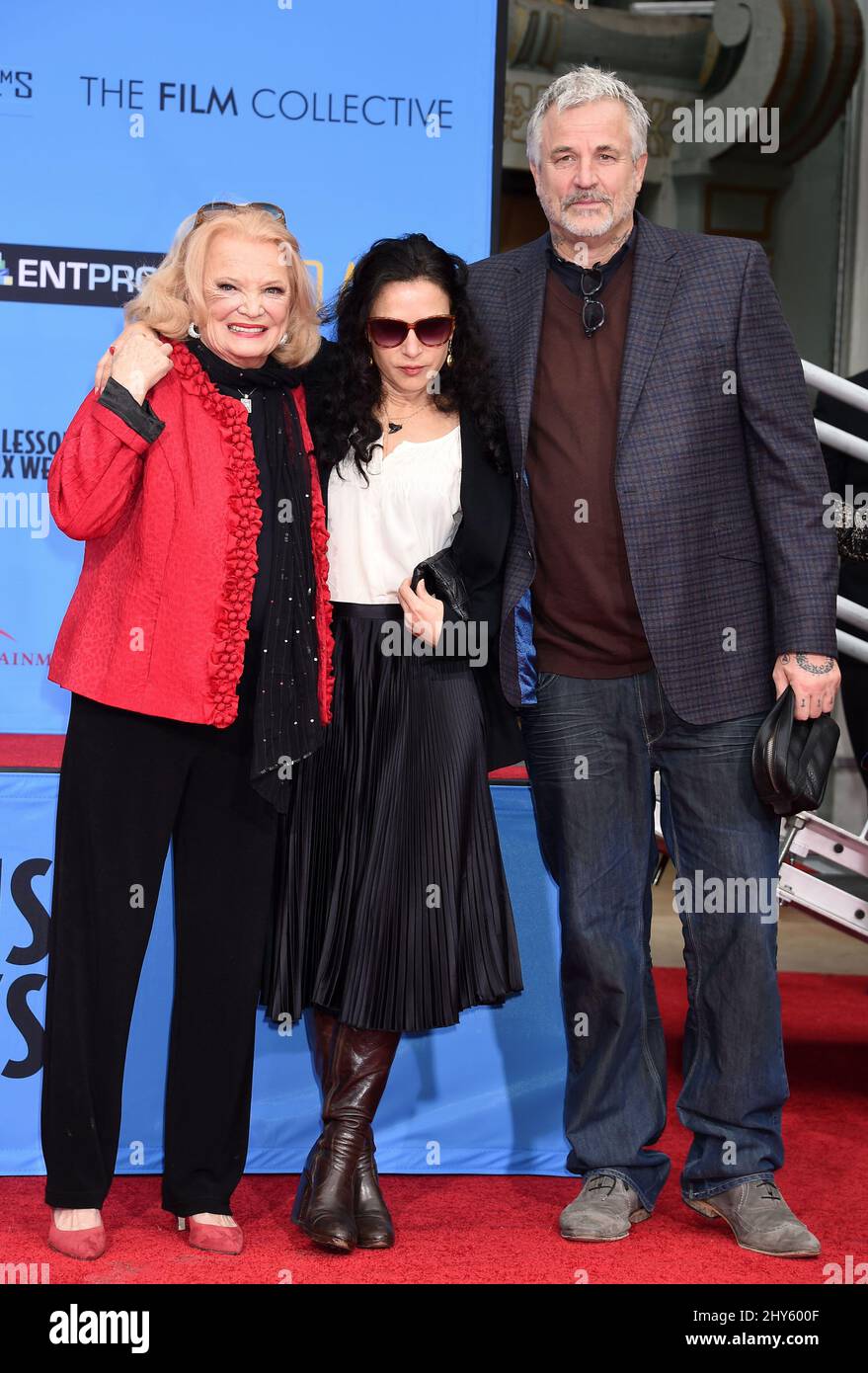 Gena Rowlands, Alexandra Cassavetes and Nick Cassavetes at the Gena Rowlands Handprint and Footprint Ceremony at the TCL Chinese Theatre IMAX forecourt in Los Angeles, USA. Stock Photo