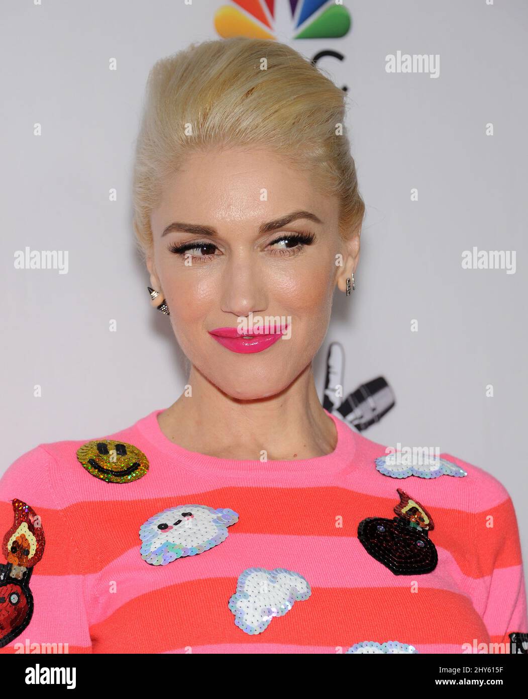 Gwen Stefani attending "The Voice" season 7 red carpet event held at