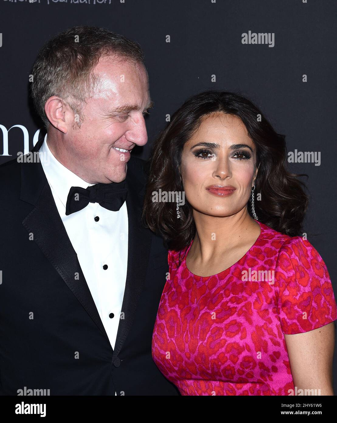 Francois-Henri Pinault and Salma Hayek attending the first annual Diamond Ball held at The Vineyard in Los Angeles, California. Stock Photo