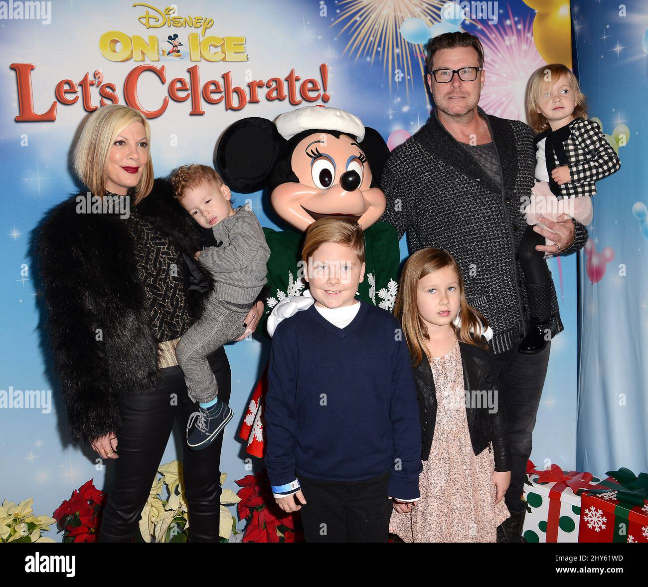 Tori Spelling, Dean McDermott attending Disney On Ice Presents Let's