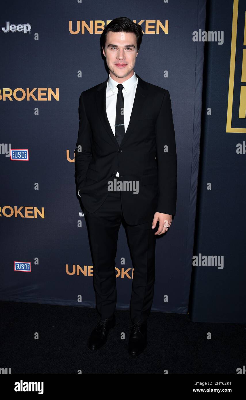 Finn Wittrock attending the 'Unbroken' Premiere in Los Angeles Stock Photo
