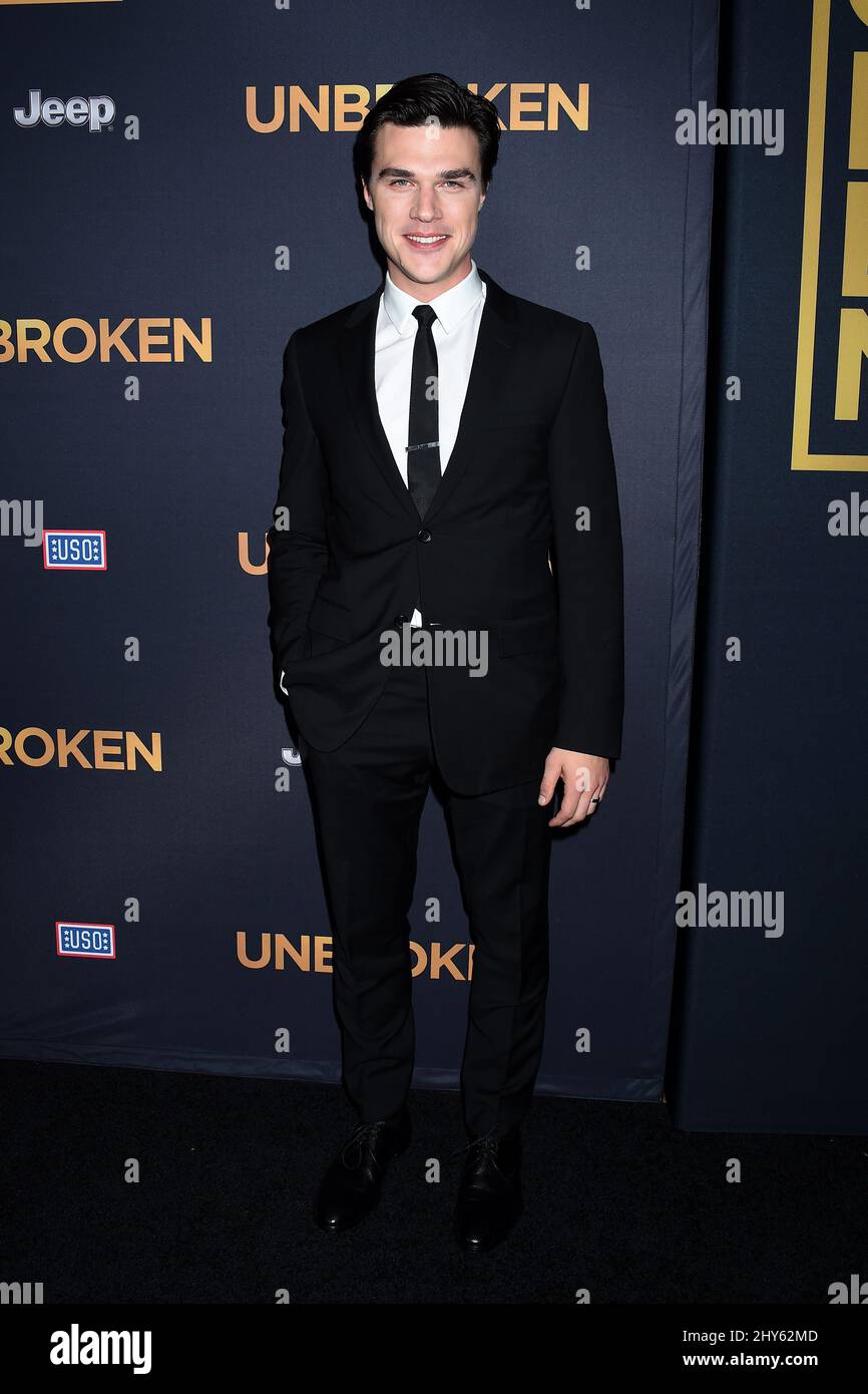 Finn Wittrock attending the 'Unbroken' Premiere in Los Angeles Stock ...