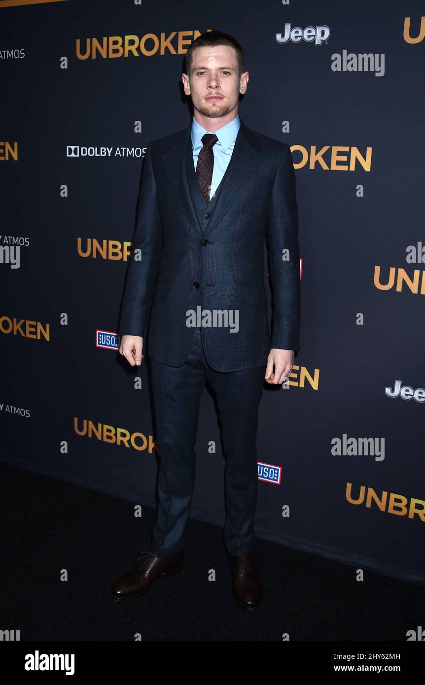 Jack O'Connell attending the 'Unbroken' Premiere in Los Angeles Stock Photo