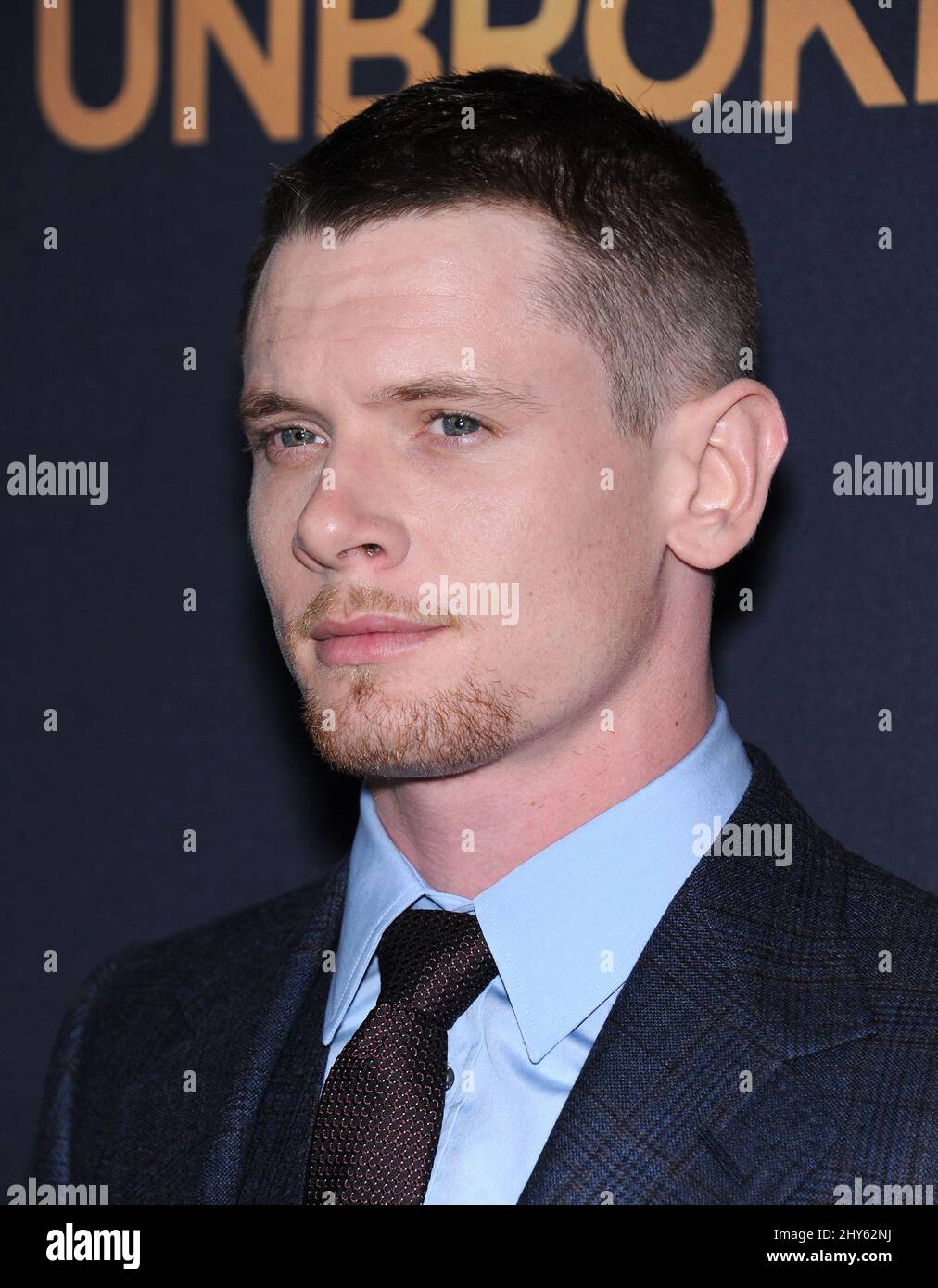 Jack O'Connell attending the 'Unbroken' Premiere in Los Angeles Stock
