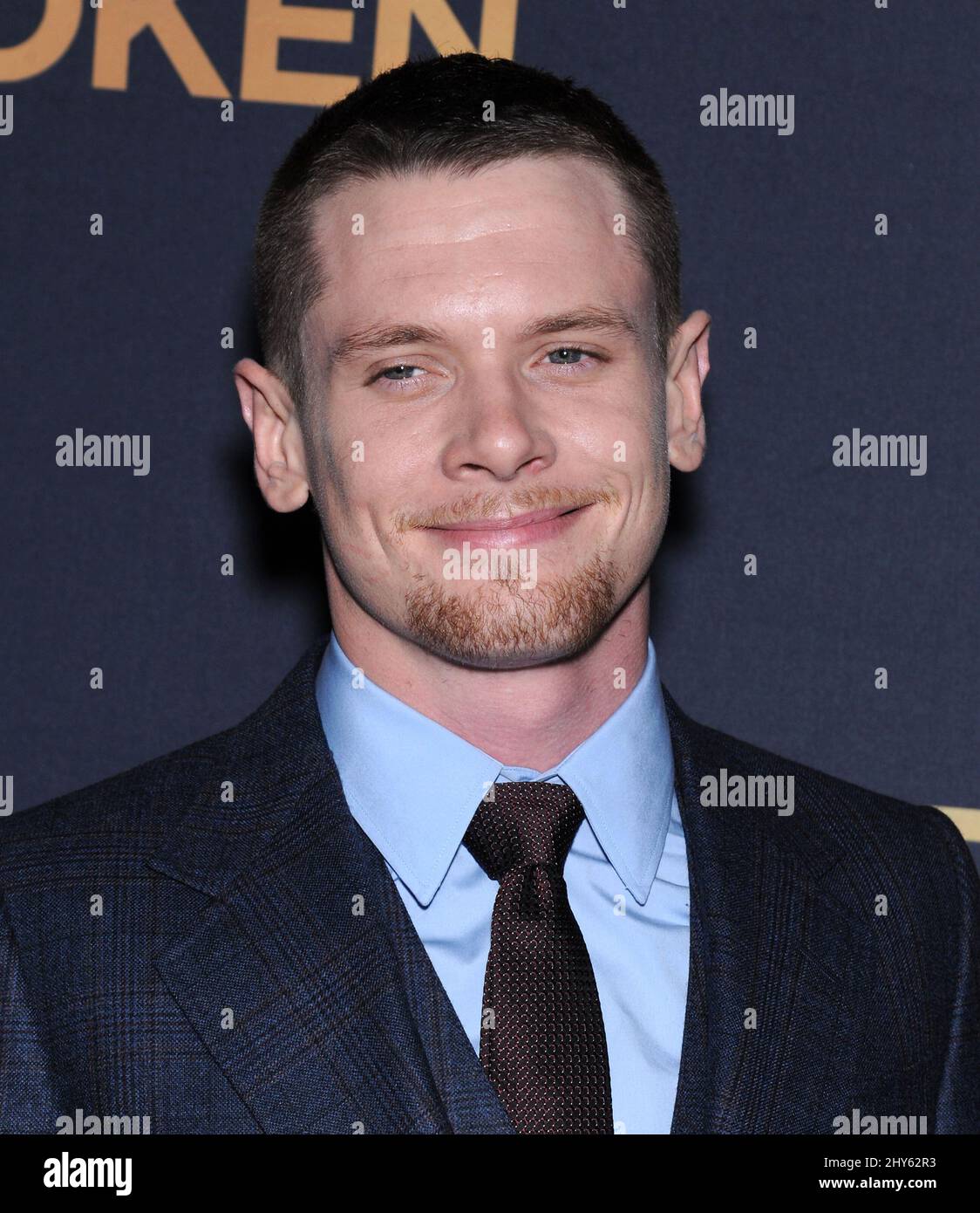Jack O'Connell attending the 'Unbroken' Premiere in Los Angeles Stock