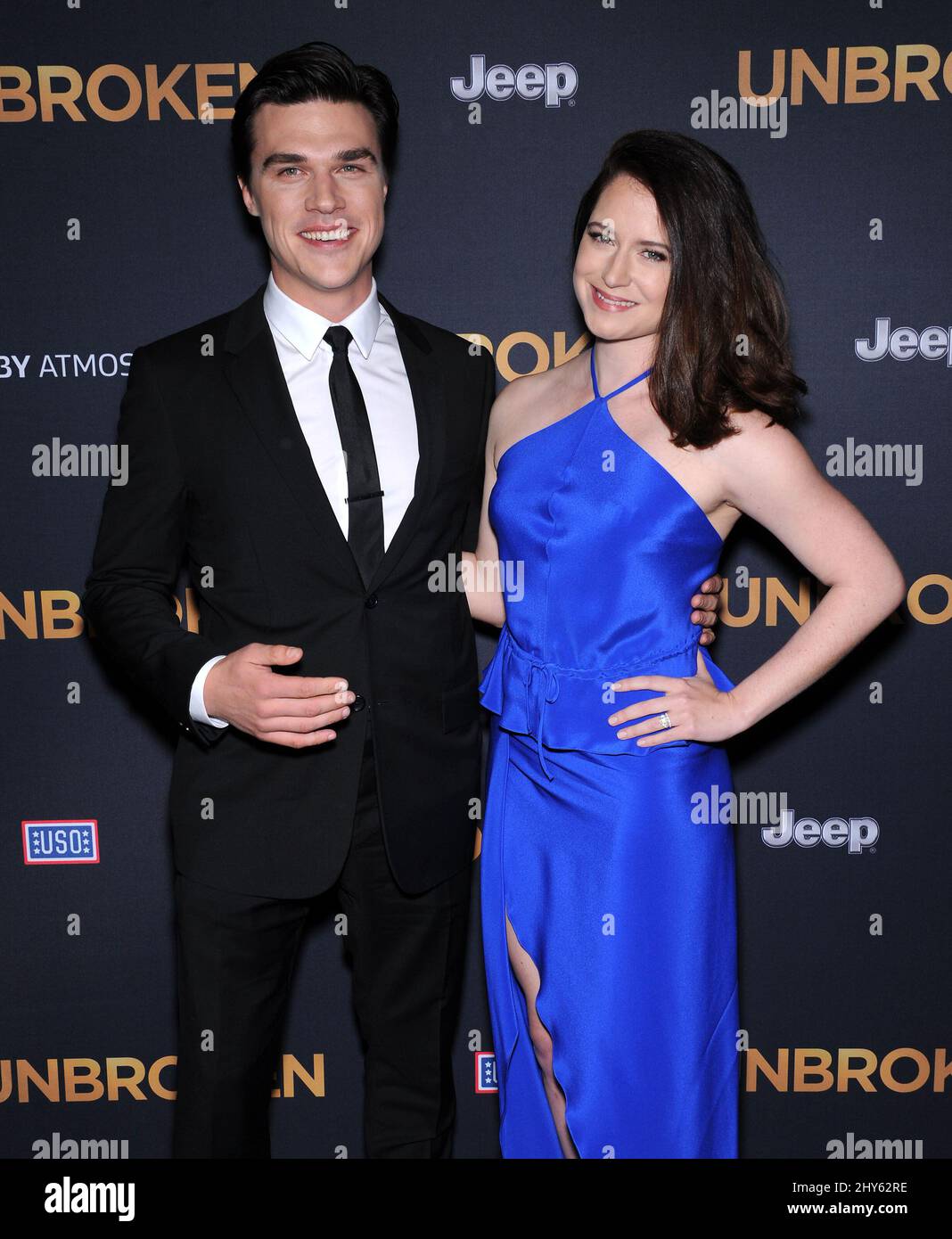 Finn Wittrock & Sarah Roberts attending the 'Unbroken' Premiere in Los