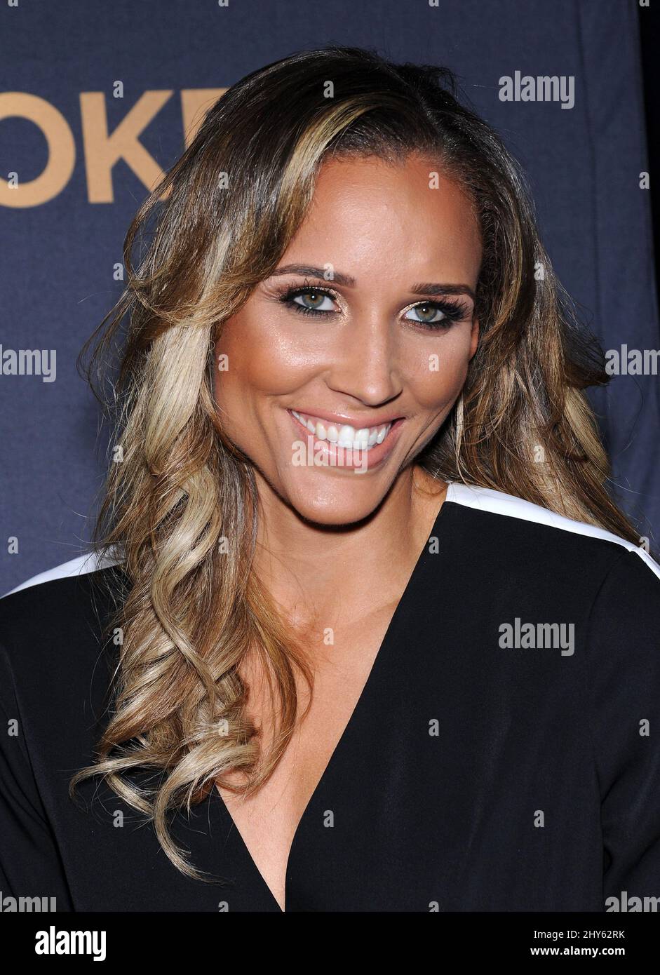 Lolo Jones attending the 'Unbroken' Premiere in Los Angeles Stock Photo