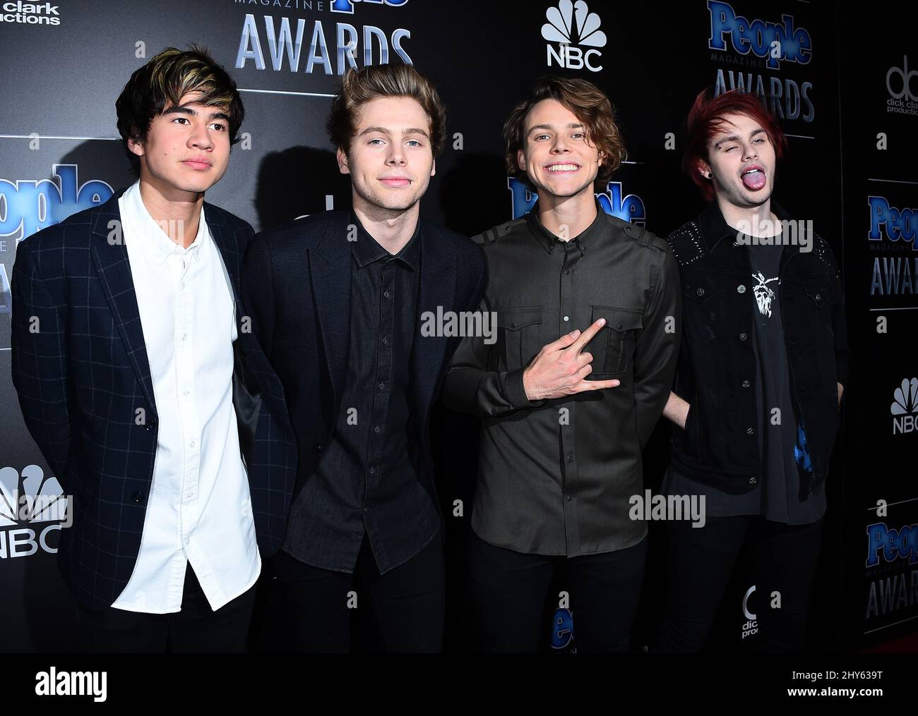 5 Seconds of Summer attending the People Magazine Awards at the Hilton